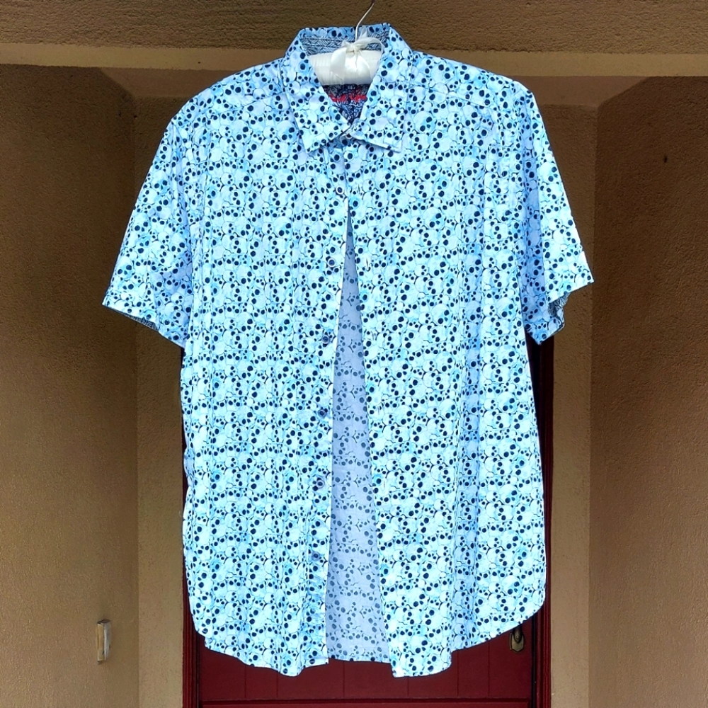 Robert Graham Blue Skull button up